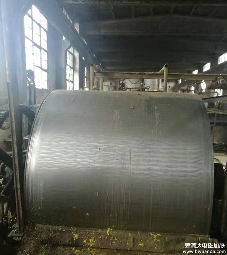 成都邛崃市1575造纸滚筒烘缸电磁加热节能改造4